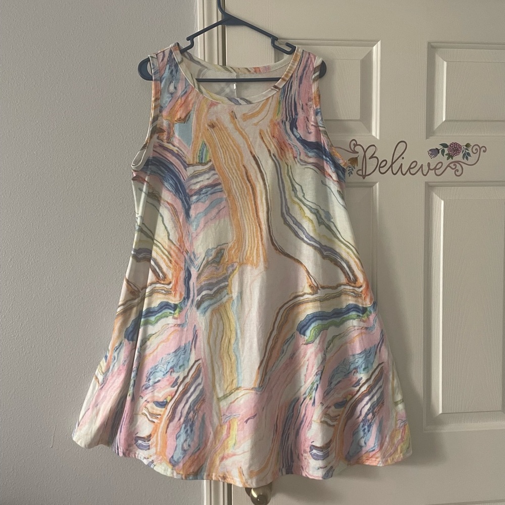 Summer Beachwear Mini Swing Dress Size 2XL